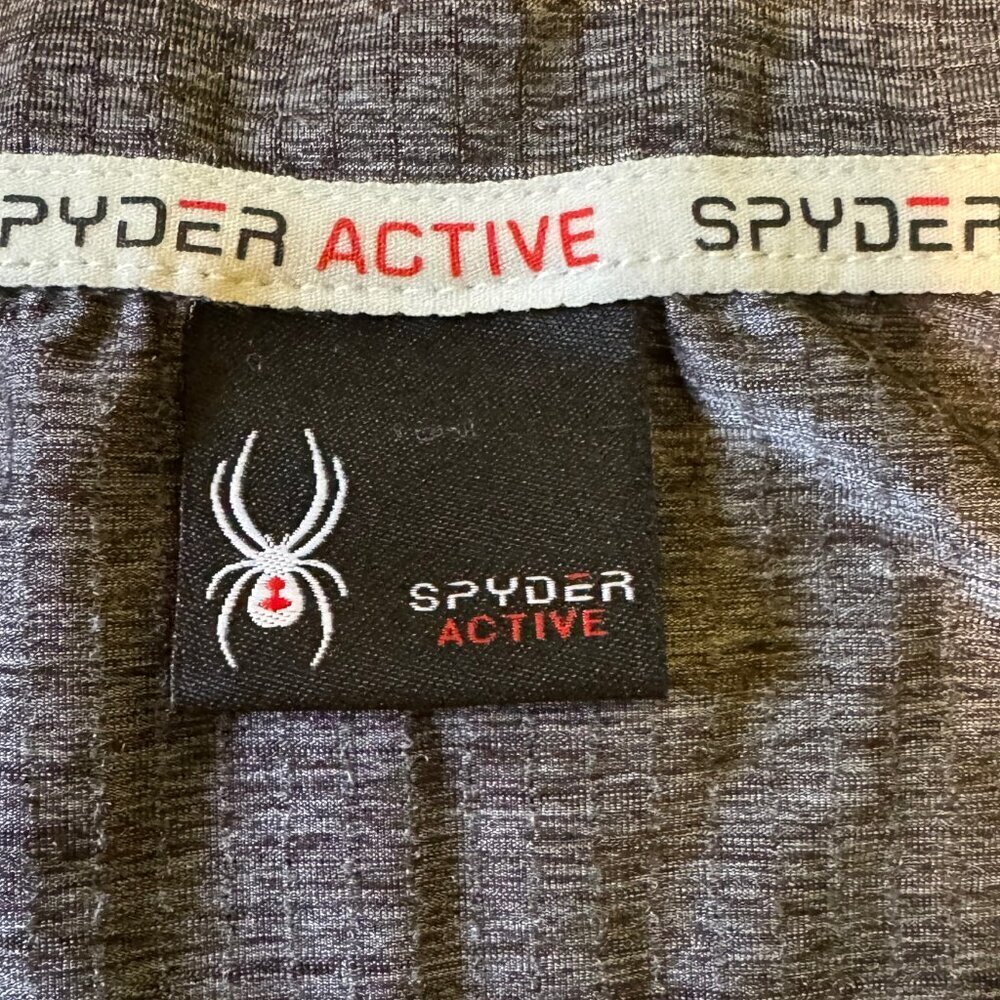Spyder Active Men's Moisture Wicking 4-Way Stretch 1/4 Zip Pullover Gray Size L - Picture 9 of 9